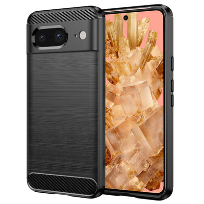 Hülle für Google Pixel 8, Techsuit, Carbon, Schwarz