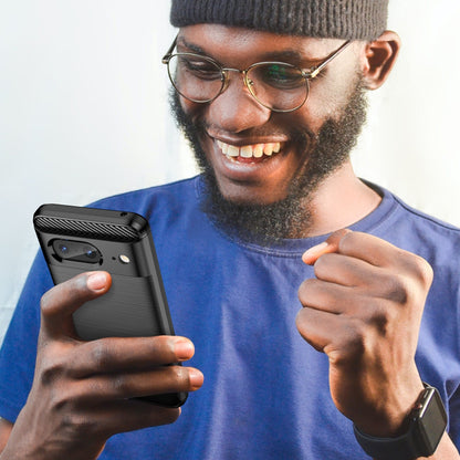 Hülle für Google Pixel 8, Techsuit, Carbon, Schwarz