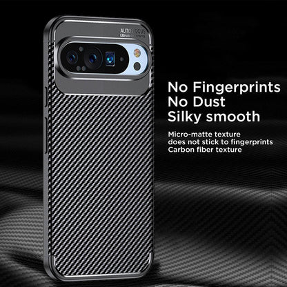 Hoes voor Google Pixel 9 Pro, Techsuit, CarbonFiber, Zwart