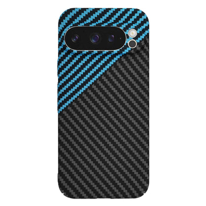 Coque pour Google Pixel 9 Pro, Techsuit, Carbonite FiberShell, Noir Bleu