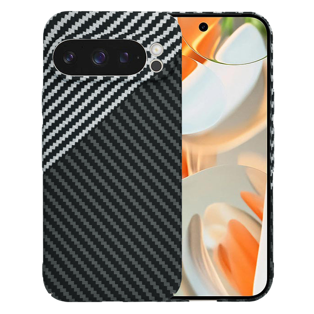 Coque pour Google Pixel 9 Pro, Techsuit, Carbonite FiberShell, Noir Gris