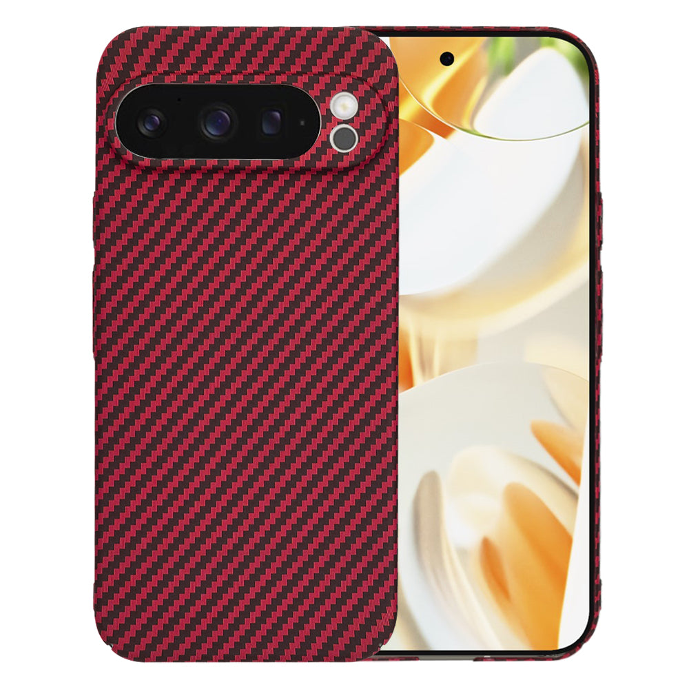 Hoes voor Google Pixel 9 Pro, Techsuit, Carbonite FiberShell, Rood