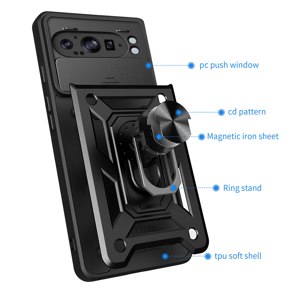 Coque pour Google Pixel 9 Pro XL, Techsuit, CamShield, Noire
