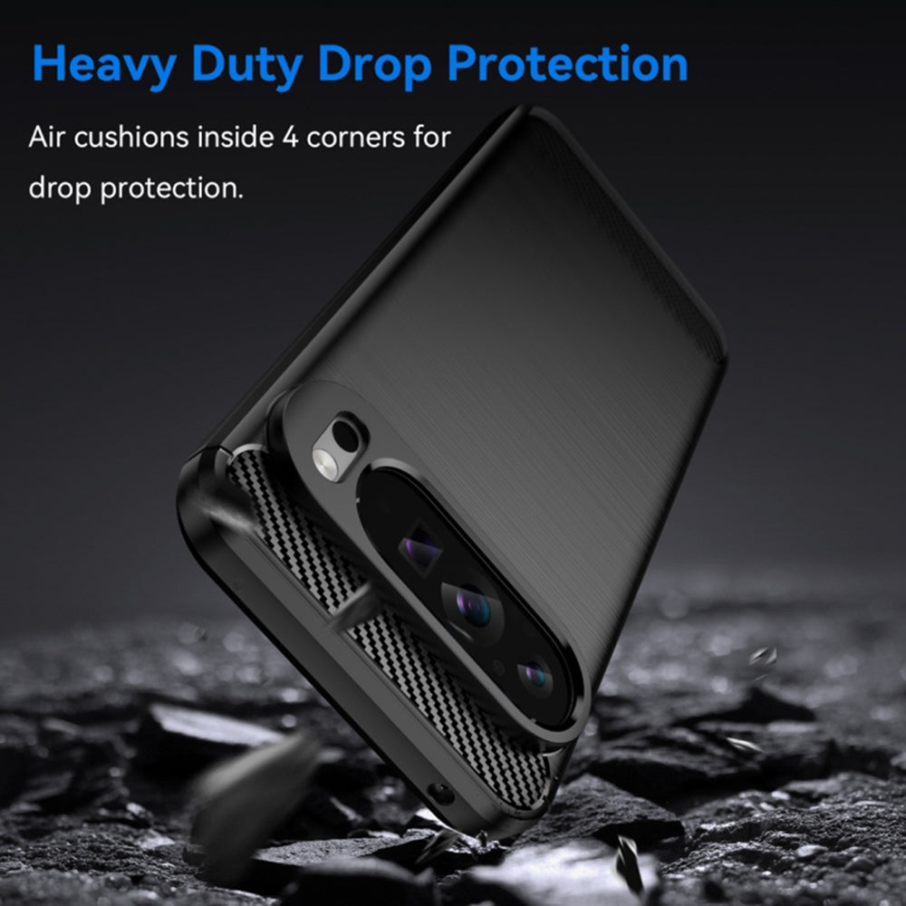 Hoes voor Google Pixel 9 Pro XL, Techsuit, Carbon, Zwart