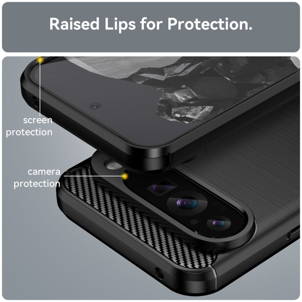 Hoes voor Google Pixel 9 Pro XL, Techsuit, Carbon, Zwart