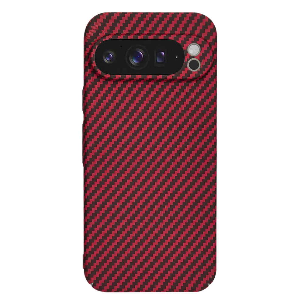 Hülle für Google Pixel 9 Pro XL, Techsuit, Carbonite FiberShell, Rot