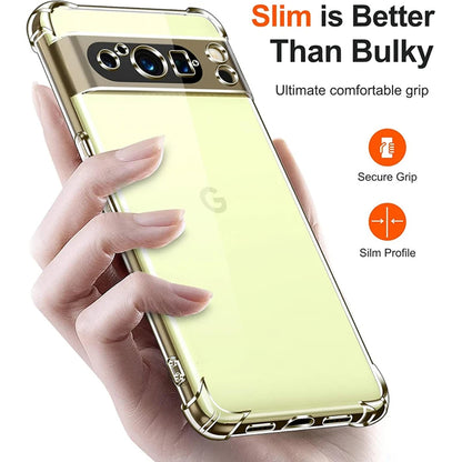 Hülle für Google Pixel 9 Pro XL, Techsuit, stoßfest klar, transparent