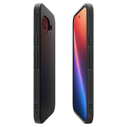 Étui pour Google Pixel 9a, Spigen, Liquid Air, Noir Mat ACS09039