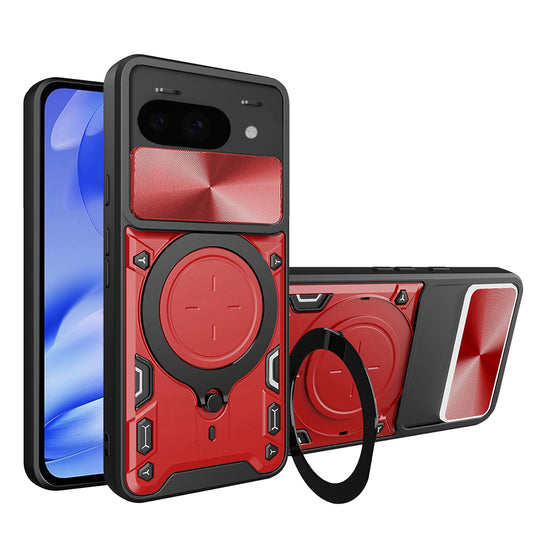 Hülle für Google Pixel 9a, Techsuit, CamGuard Pro, Rot