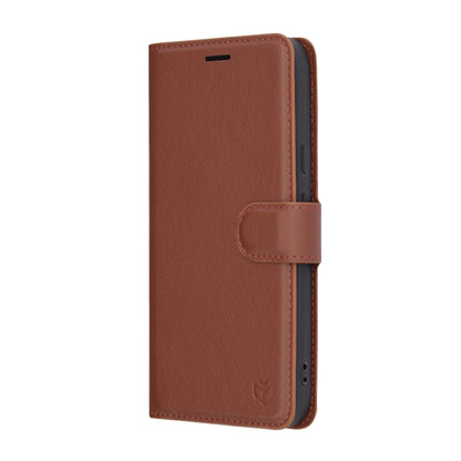 Coque pour Google Pixel 9a, Techsuit, Leather Folio, Marron