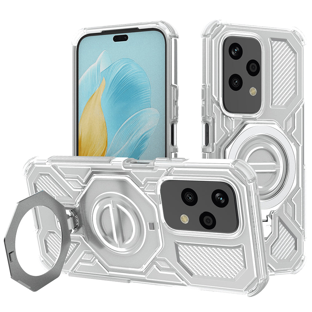 Coque pour Honor 200 Lite, Techsuit, Carbon Shield Pro, Blanche