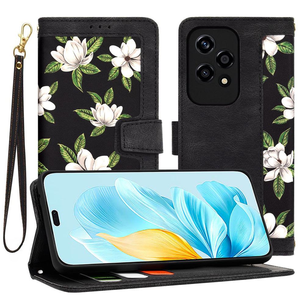 Coque pour Honor 200 Lite, Techsuit, FlipCraft, Noire