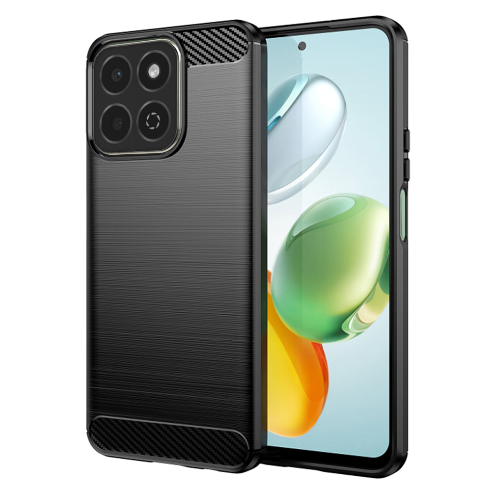 Hülle für Honor 200 Smart, Techsuit, Carbon, Schwarz