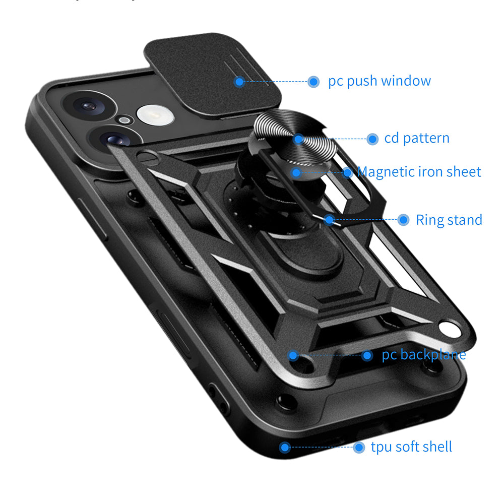 Coque pour Honor 400 Pro, Techsuit, CamShield, Bleue
