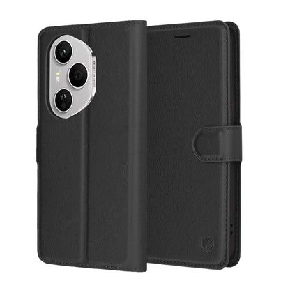 Hoes voor Honor 400 Pro, Techsuit, Leather Folio, Zwart