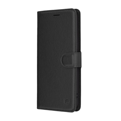 Hoes voor Honor 400 Pro, Techsuit, Leather Folio, Zwart