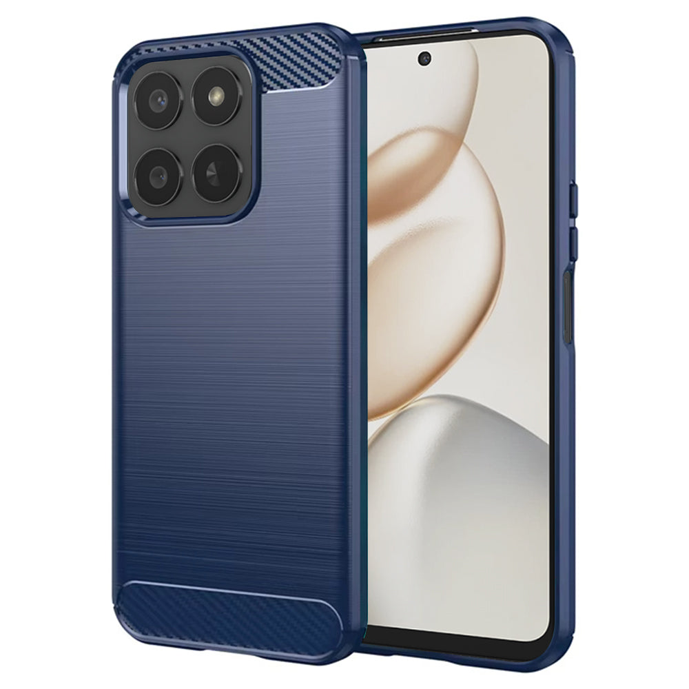 Étui pour Honor 400 Smart 4G / X7d 4G / 400 Smart 5G, Techsuit, Carbone, Bleu