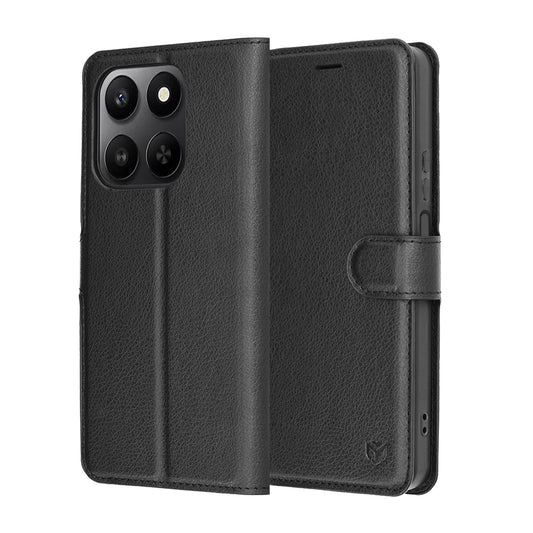 Hoes voor Honor 400 Smart 4G / X7d 4G / 400 Smart 5G, Techsuit, Leather Folio, Zwart