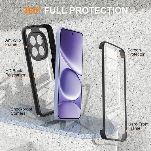 Étui pour Honor 600 Lite, Techsuit, ColorVerse 360, Noir