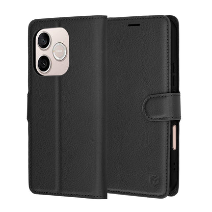 Hoes voor Honor 600 Lite, Techsuit, Leather Folio, Zwart