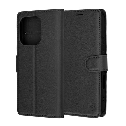 Hoes voor Honor 600 Lite, Techsuit, Leather Folio, Zwart