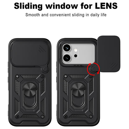 Hoes voor Honor 600 Pro / 600, Techsuit, CamShield, Zwart