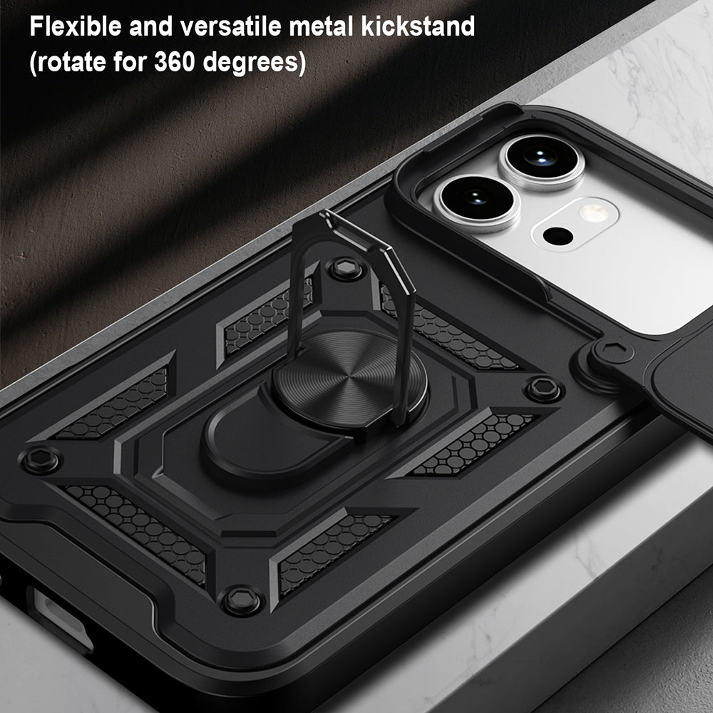 Hoes voor Honor 600 Pro / 600, Techsuit, CamShield, Zwart
