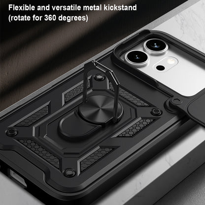 Hoes voor Honor 600 Pro / 600, Techsuit, CamShield, Zwart