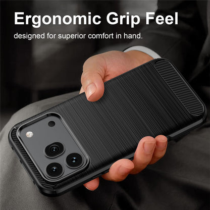 Hülle für Honor 600 Pro / 600, Techsuit, Carbon, Schwarz