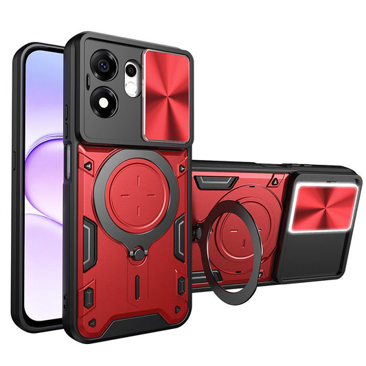 Hoes voor Honor 600 Smart, Techsuit, CamGuard Pro, Rood