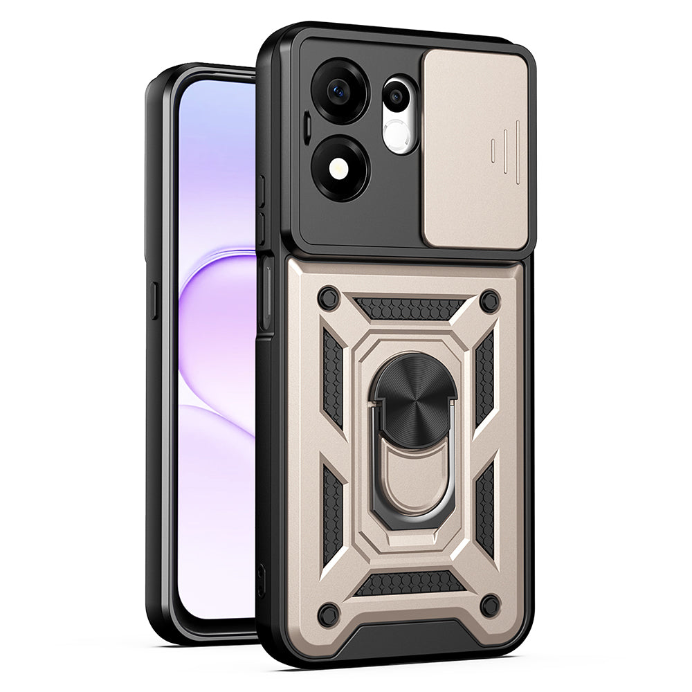 Coque pour Honor 600 Smart, Techsuit, CamShield, Dorée
