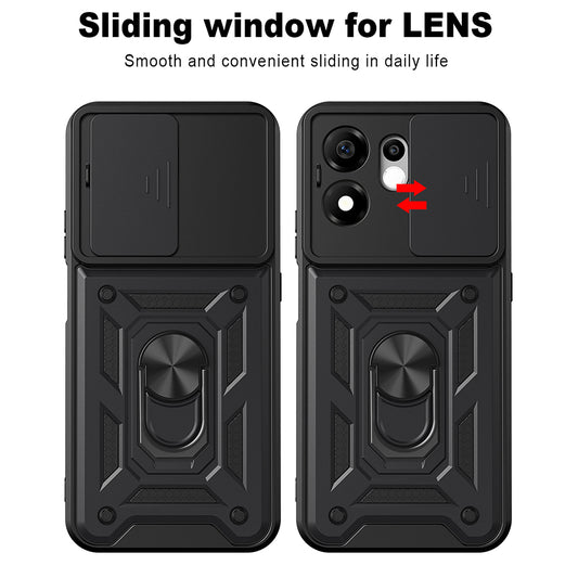 Hoes voor Honor 600 Smart, Techsuit, CamShield, Zwart