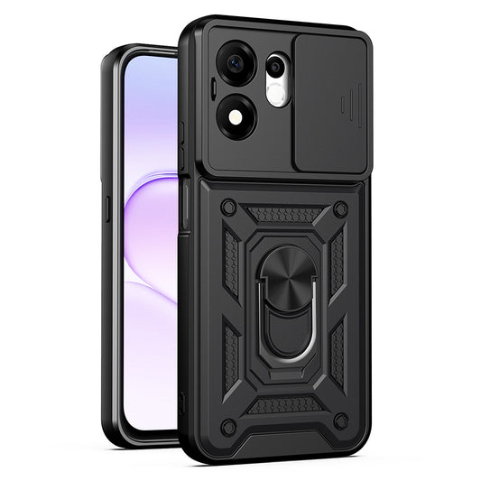 Hoes voor Honor 600 Smart, Techsuit, CamShield, Zwart