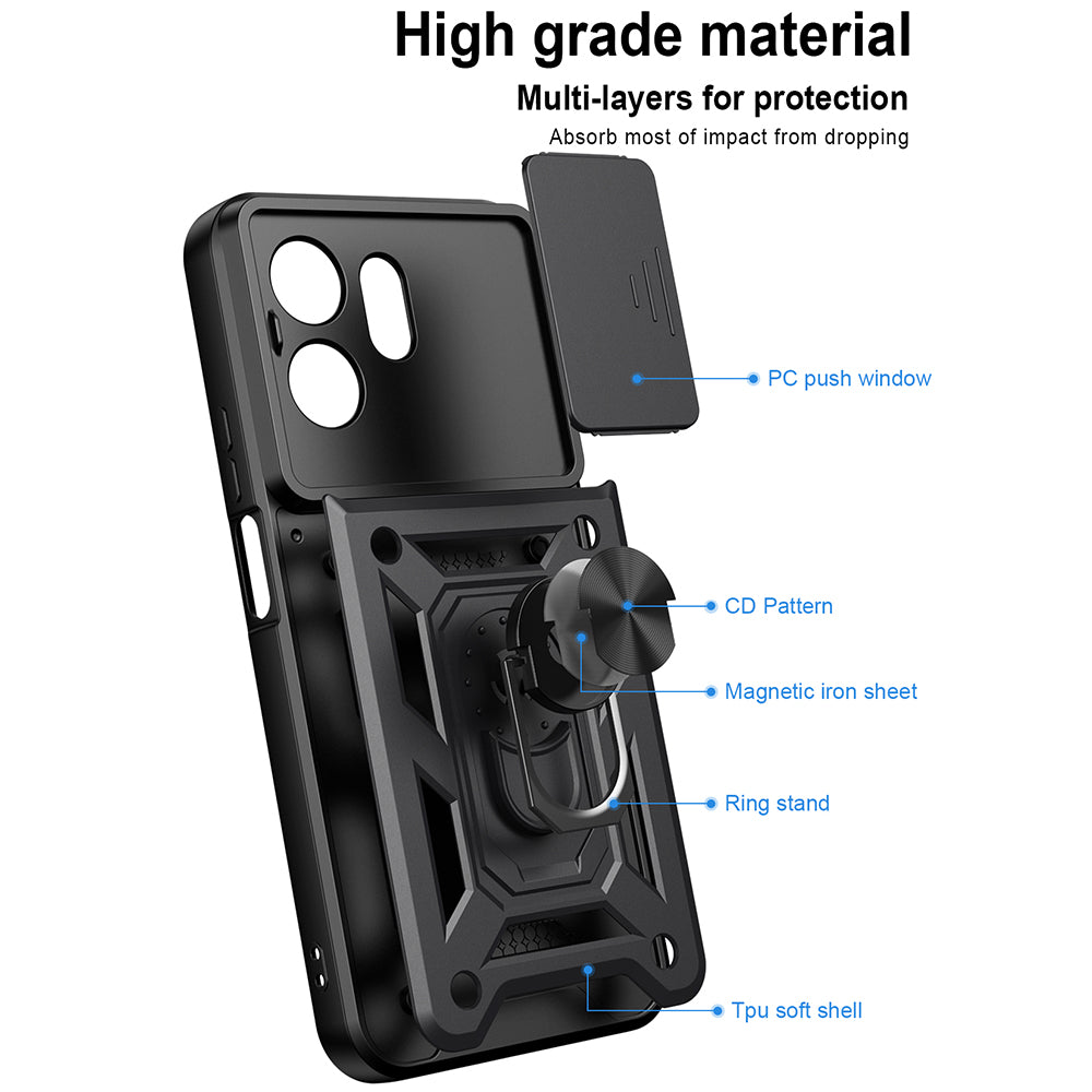 Coque pour Honor 600 Smart, Techsuit, CamShield, Vert