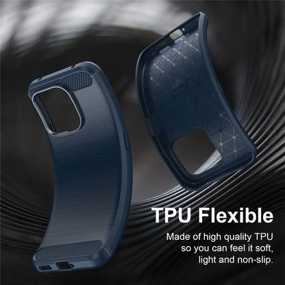 Hülle für Honor 600 Smart, Techsuit, Carbon, Blau