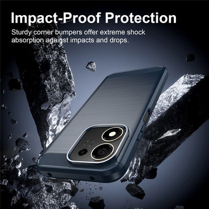 Hülle für Honor 600 Smart, Techsuit, Carbon, Blau