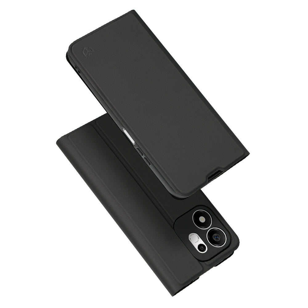 Hoes voor Honor 600 Smart, Techsuit, Magskin Book Long Blitz Cutout, Zwart