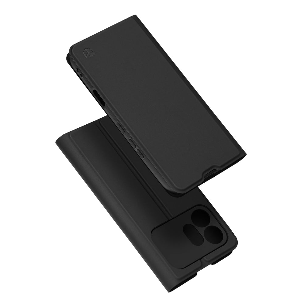 Coque pour Honor 600, Techsuit, Magskin Book, Noire