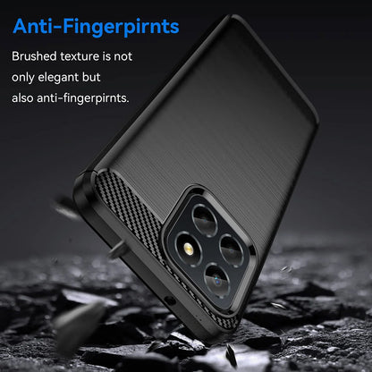 Hülle für Honor 70 Lite / X6 / X8 5G, Techsuit, Carbon, Schwarz