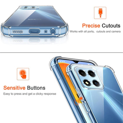 Coque pour Honor 70 Lite / X6 / X8 5G, Techsuit, Antichoc Claire, Transparente