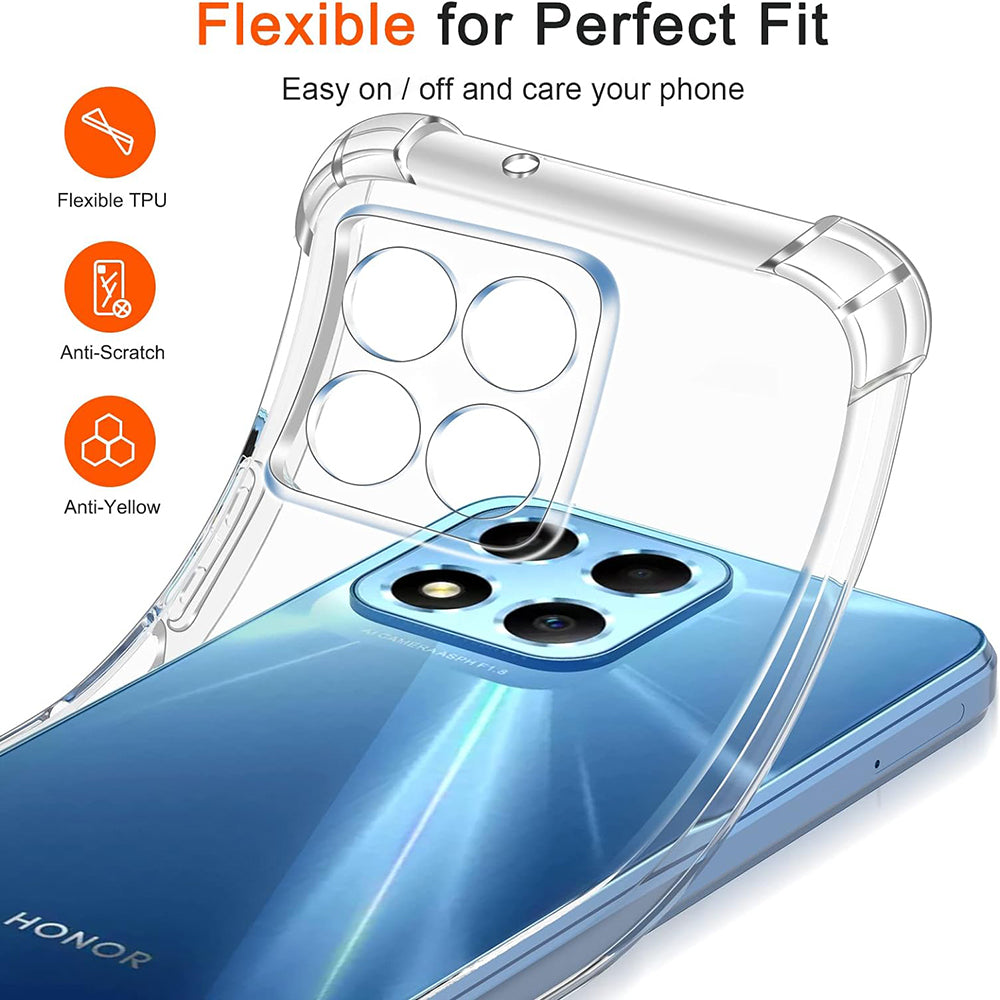 Coque pour Honor 70 Lite / X6 / X8 5G, Techsuit, Antichoc Claire, Transparente