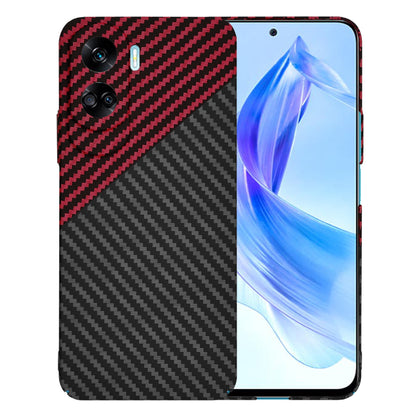 Hülle für Honor 90 Lite, Techsuit, Carbonite FiberShell, Schwarz Rot