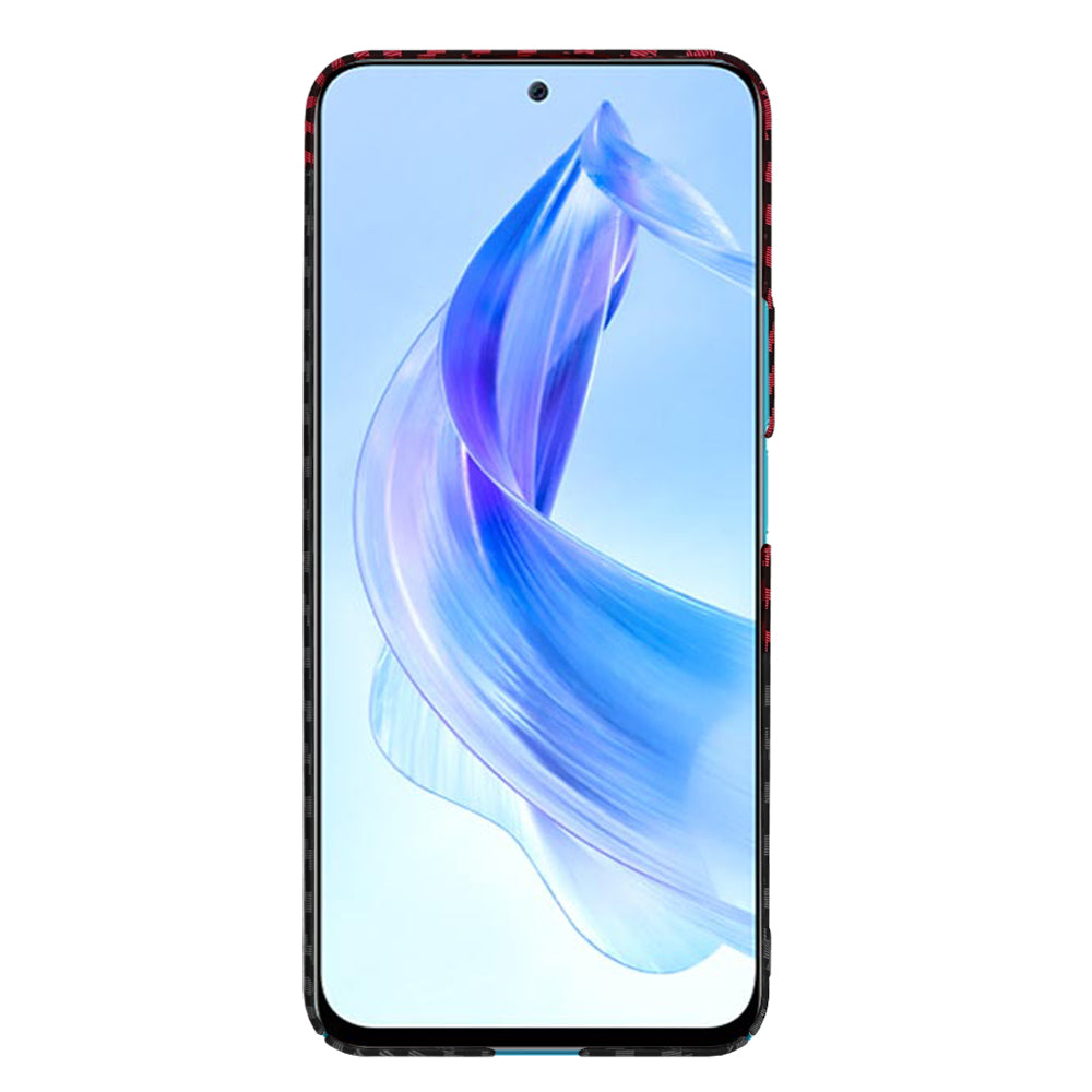 Hülle für Honor 90 Lite, Techsuit, Carbonite FiberShell, Schwarz Rot