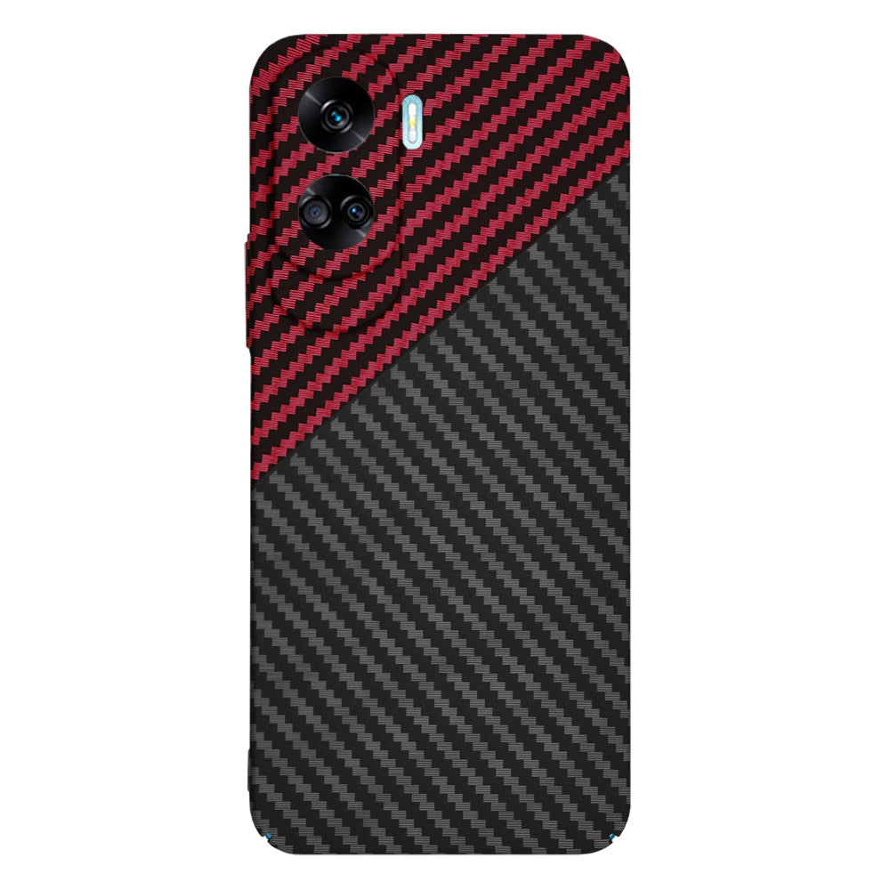 Hülle für Honor 90 Lite, Techsuit, Carbonite FiberShell, Schwarz Rot