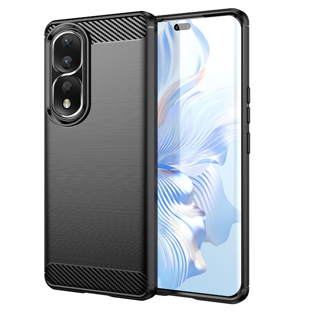 Hoes voor Honor 90 Pro / 80 Pro, Techsuit, Carbon, Zwart