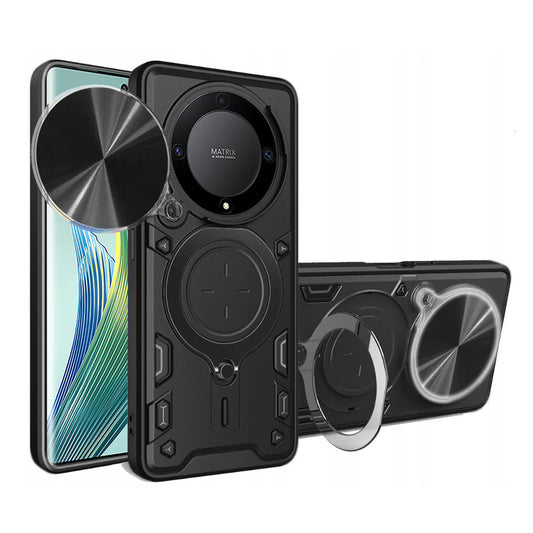 Coque pour Honor Magic5 Lite, Techsuit, CamGuard Pro, Noire