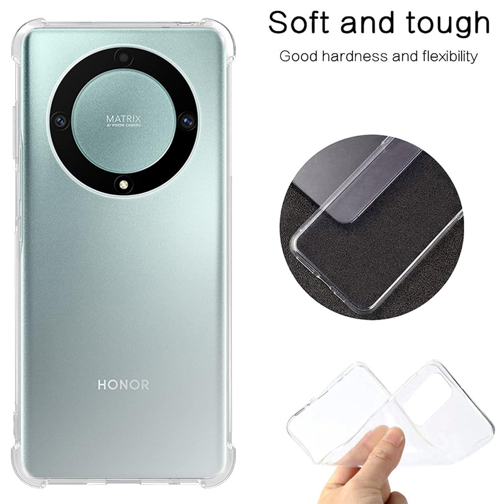 Case for Honor Magic5 Lite, Techsuit, Shockproof Clear, Transparent