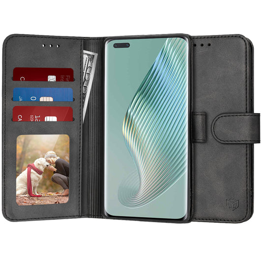 Coque pour Honor Magic5 Pro, Techsuit, Diary Book, Noire