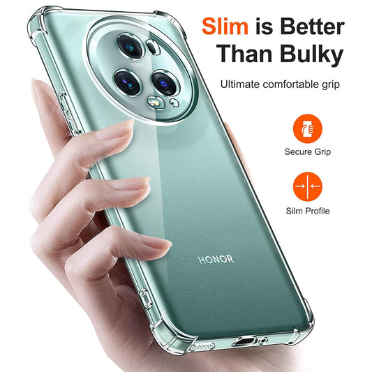 Coque pour Honor Magic5 Pro, Techsuit, Antichoc Claire, Transparente