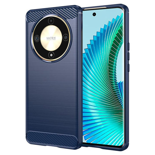 Hoes voor Honor Magic6 Lite, Techsuit, Carbon, Blauw